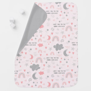 I Love Your to the Moon and back Baby Blanket