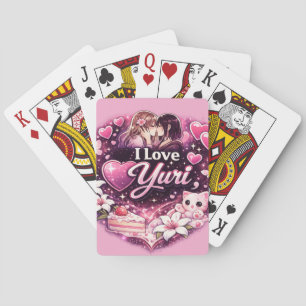 I Love Yuri Kawaii Girls’ Love Anime Aesthetic Poker Cards