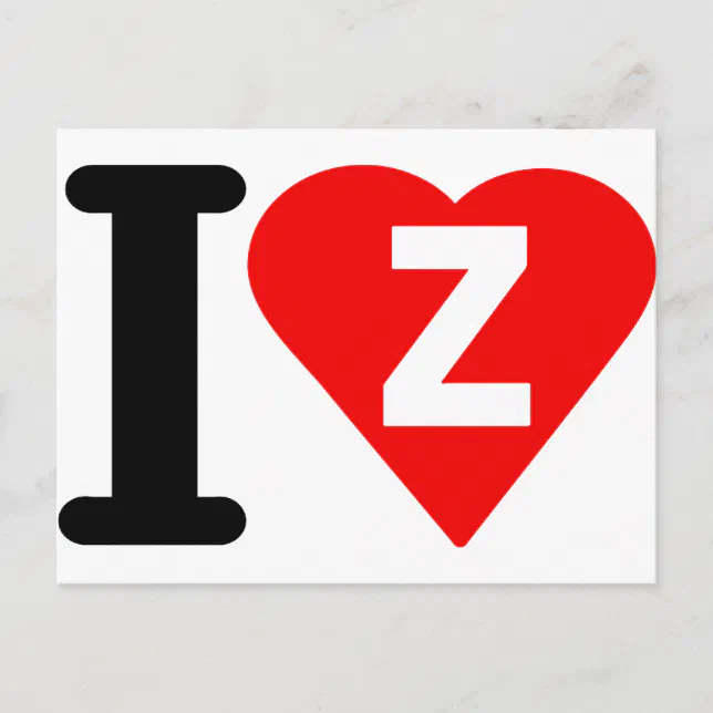 I-LOVE-Z. POSTCARD | Zazzle