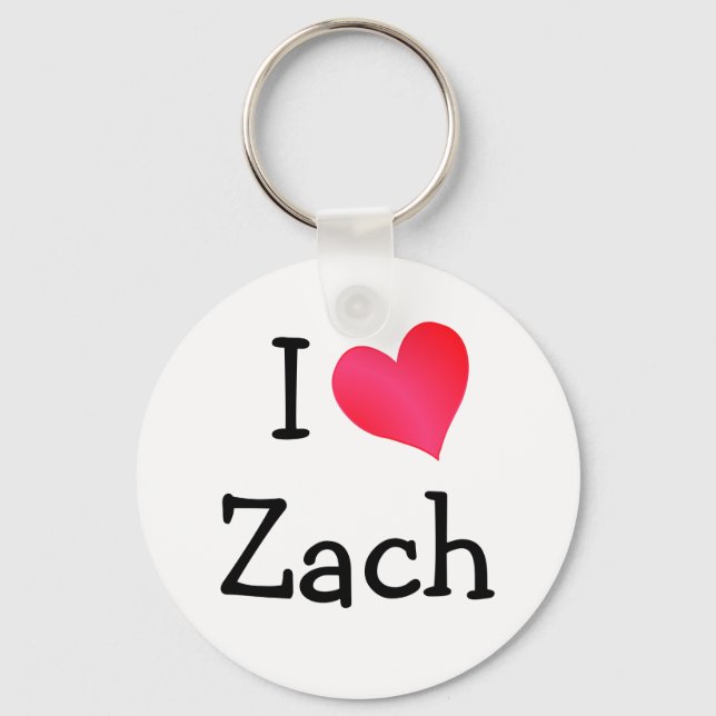 I Love Zach Keychain (Front)