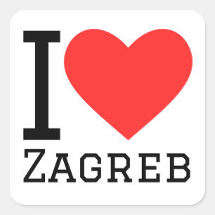 I love Zagreb  Square Sticker