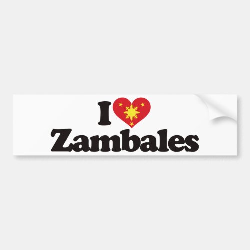 I Love Zambales Bumper Sticker