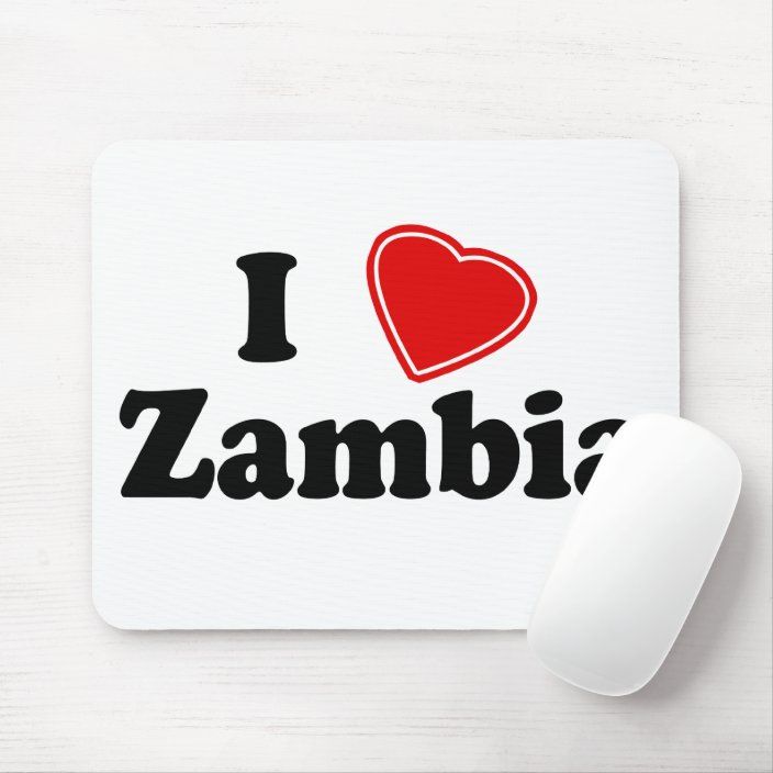 I Love Zambia Mouse Pad
