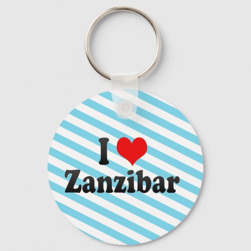 I Love Zanzibar Tanzania Keychain