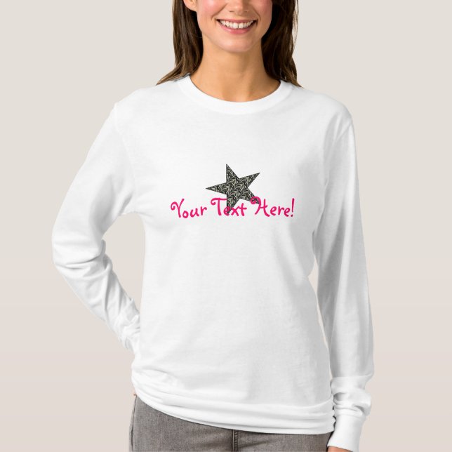 I Love Zebra's Ladies Long Sleeved Tshirt (Front)