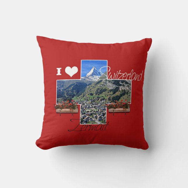 I love Zermatt, Switzerland - Pillow (Front)