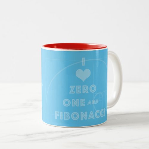 I Love Zero One and Fibonacci Two_Tone Coffee Mug