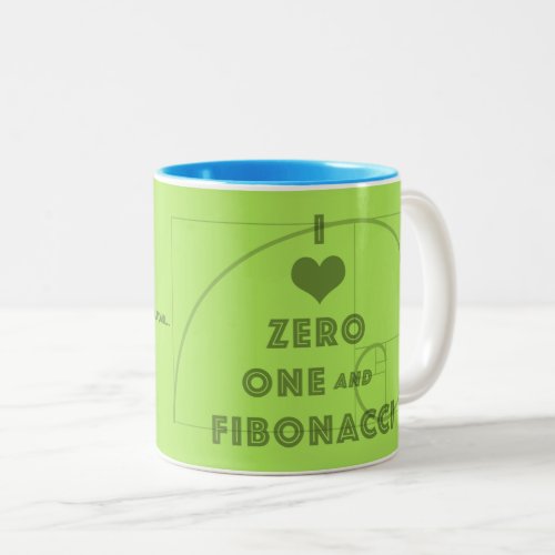 I Love Zero One and Fibonacci Two_Tone Coffee Mug