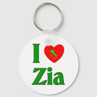 I Love Zia (Italian Aunt) Keychain