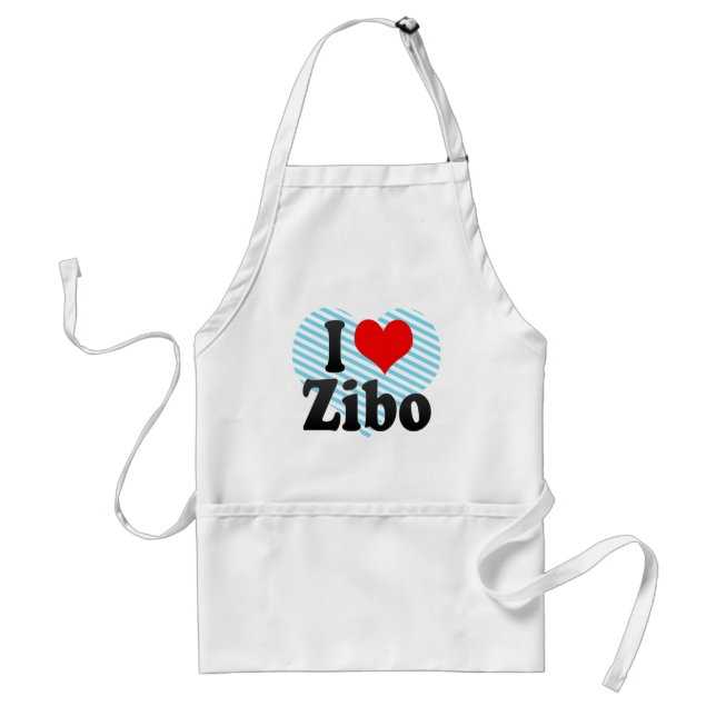 I Love Zibo, China. Wo Ai Zibo, China Adult Apron (Front)