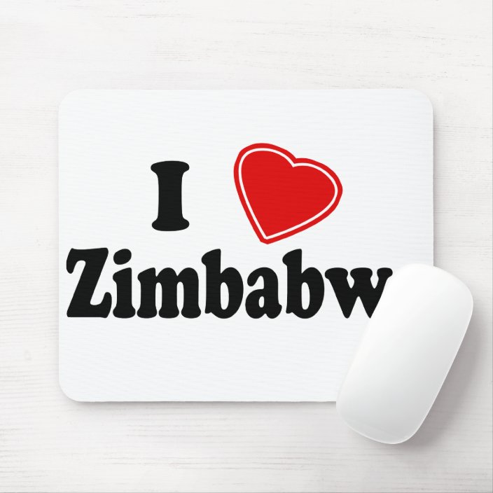 I Love Zimbabwe Mousepad