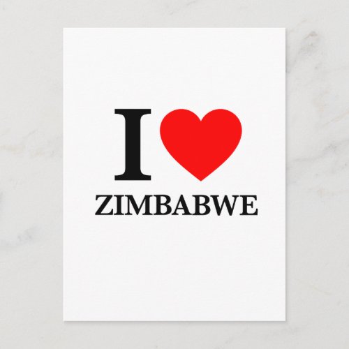 I Love Zimbabwe Postcard