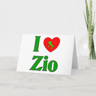 I Love Zio (Italian Uncle) Holiday Card