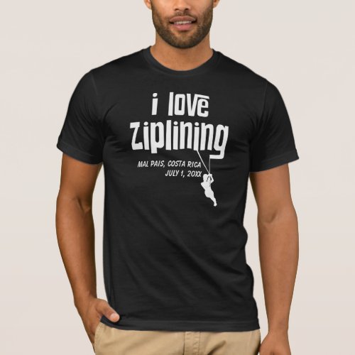 I love Ziplining Customizable T_Shirt