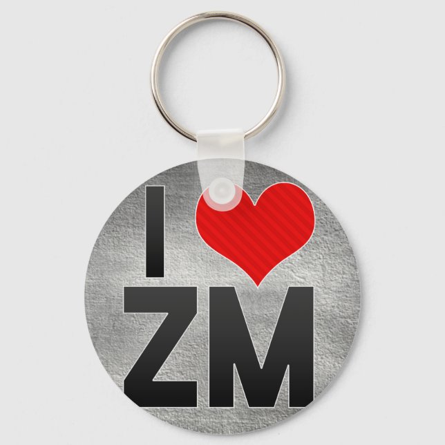 I Love ZM Keychain (Front)