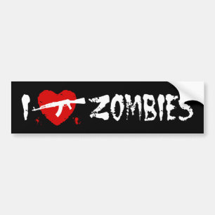 I Love Zombies Bumper Sticker