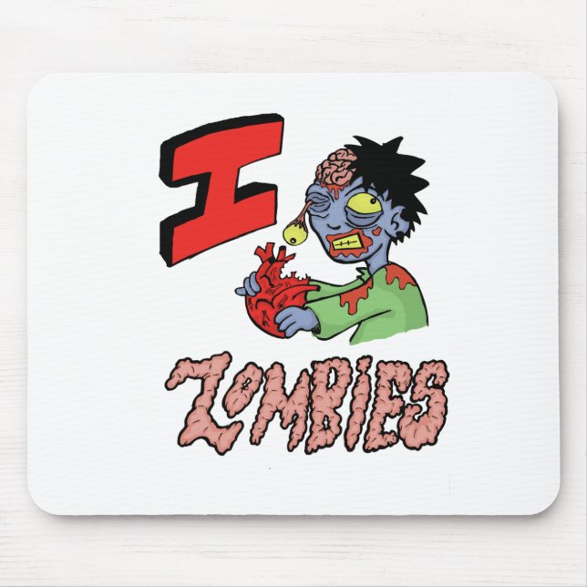 I LOVE ZOMBIES finished 3 Mouse Pad (Front)