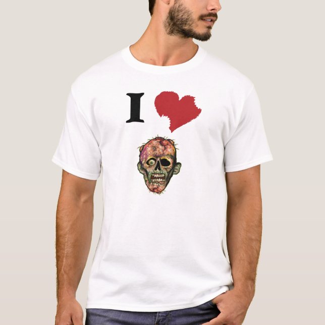 I LOVE ZOMBIES Graphic T Shirt (Front)