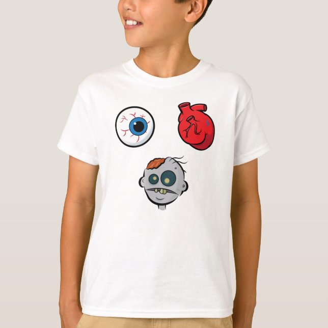 I Love Zombies Kids T-Shirt (Front)