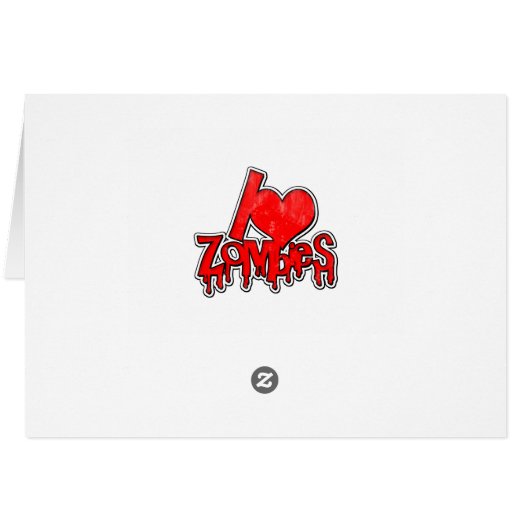 I Love Zombies Red (Back Horizontal)