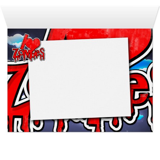 I Love Zombies Red (Inside Horizontal (Bottom))