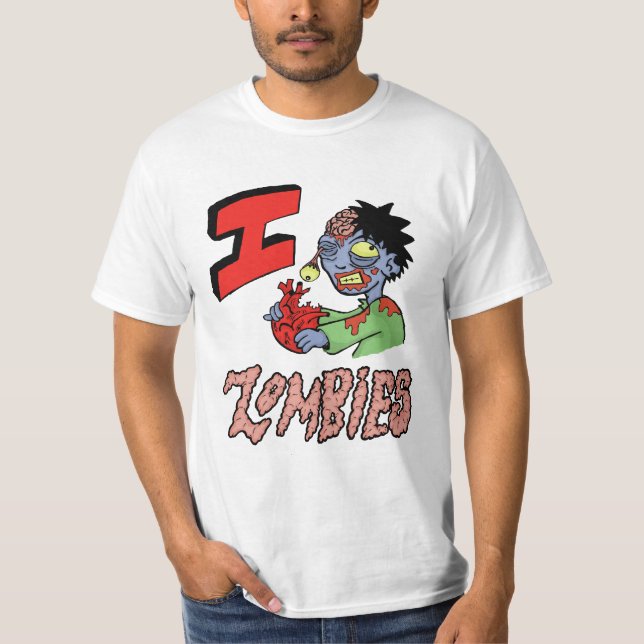 I Love Zombies T-Shirt (Front)