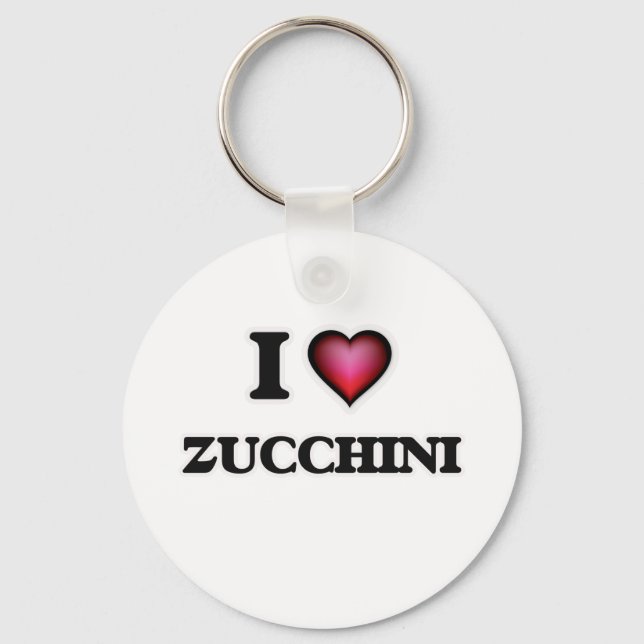 I Love Zucchini Keychain (Front)