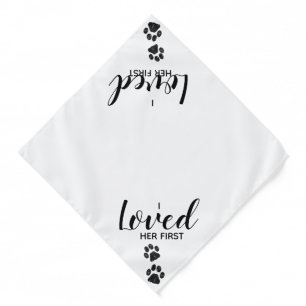 I Loved Her First - Cute Dog Wedding Bandana