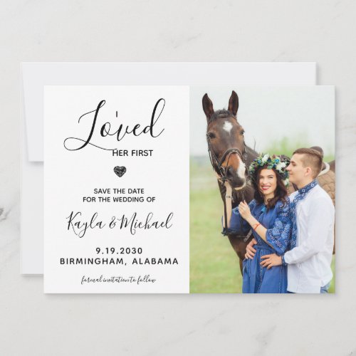 I Loved Her First Photo Modern Photo Horse Wedding Save The Date