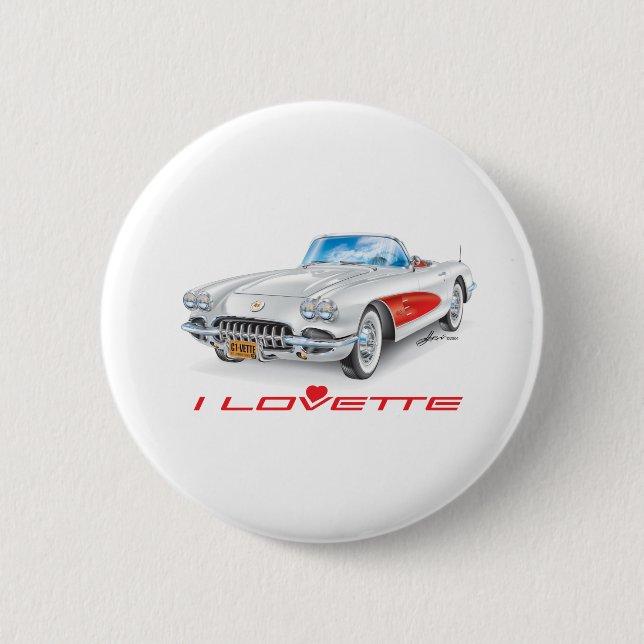 I LOVETTE UNIQUE CAR DESIGN BUTTON (Front)