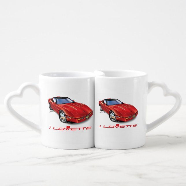 I LOVETTE UNIQUE CAR DESIGN COFFEE MUG SET (Front Nesting)