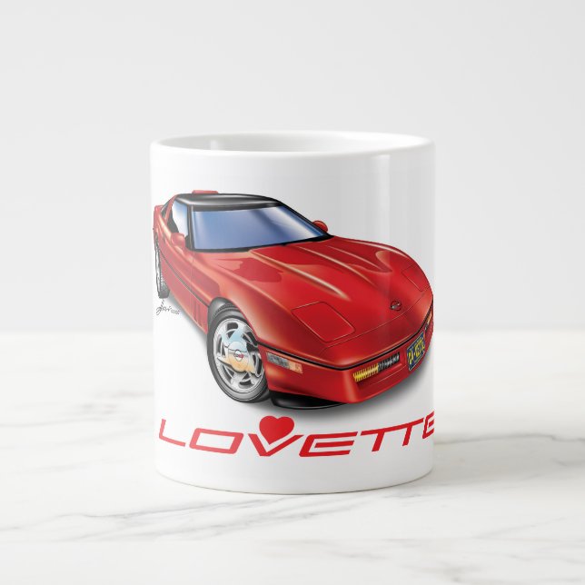 I LOVETTE UNIQUE CAR DESIGN GIANT COFFEE MUG (Front)