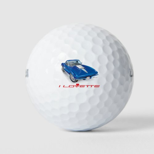 I LOVETTE UNIQUE CAR DESIGN GOLF BALLS