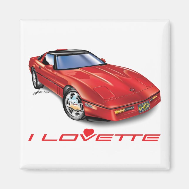 I LOVETTE UNIQUE CAR DESIGN MAGNET (Front)
