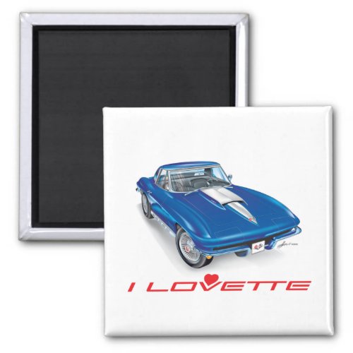 I LOVETTE UNIQUE CAR DESIGN MAGNET