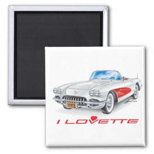 I LOVETTE UNIQUE CAR DESIGN MAGNET