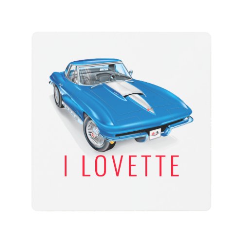 I LOVETTE UNIQUE CAR DESIGN METAL PRINT