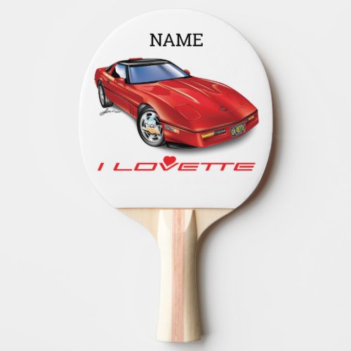 I LOVETTE UNIQUE CAR DESIGN PING PONG PADDLE