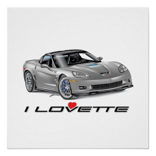 I LOVETTE UNIQUE CAR DESIGN POSTER