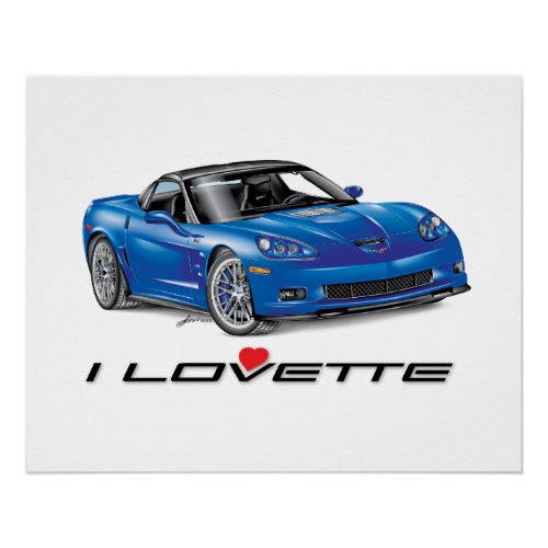 I LOVETTE UNIQUE CAR DESIGN POSTER