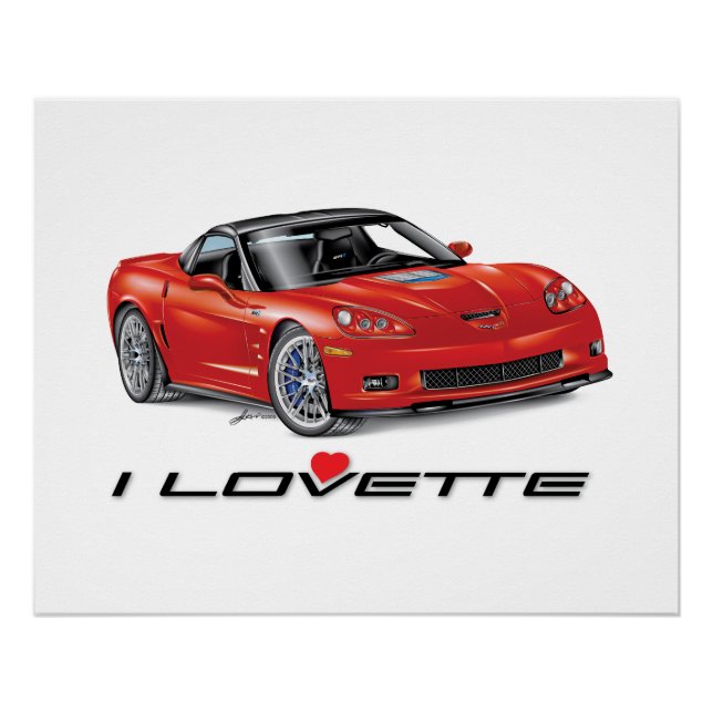 I LOVETTE UNIQUE CAR DESIGN POSTER (Front)