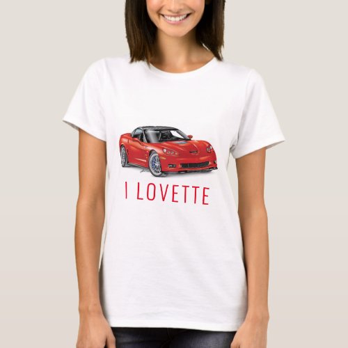 I LOVETTE UNIQUE CAR DESIGN T_Shirt