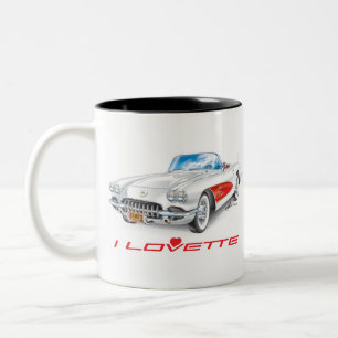 I LOVETTE UNIQUE CAR DESIGN Two-Tone COFFEE MUG