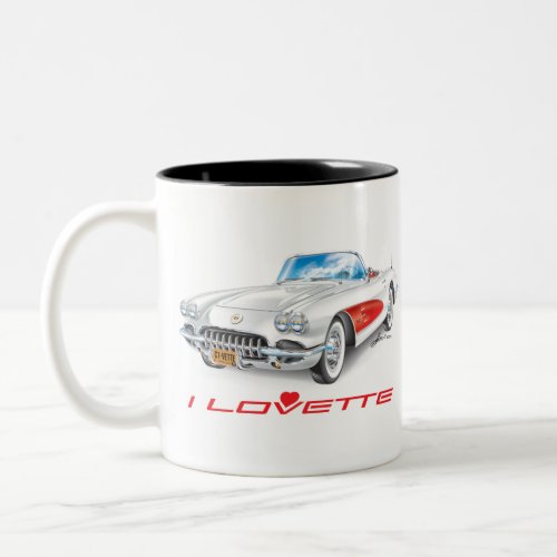 I LOVETTE UNIQUE CAR DESIGN Two_Tone COFFEE MUG