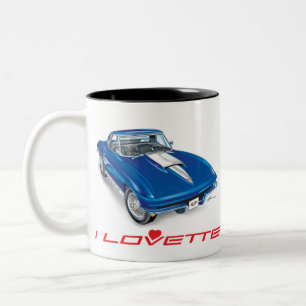 I LOVETTE UNIQUE CAR DESIGN Two-Tone COFFEE MUG
