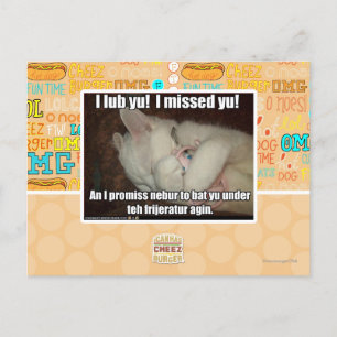 I lub Yu! I missed yu! Postcard