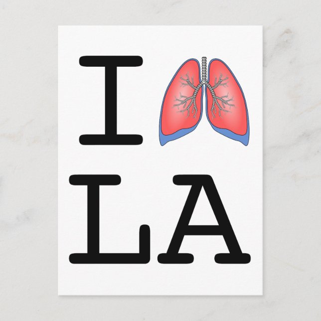 I Lung L.A. (Los Angeles Smog Joke) Postcard (Front)