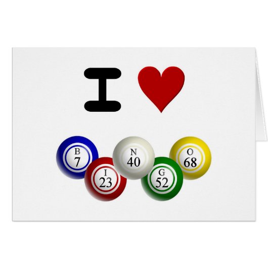 I Luv Bingo Cards (Front Horizontal)
