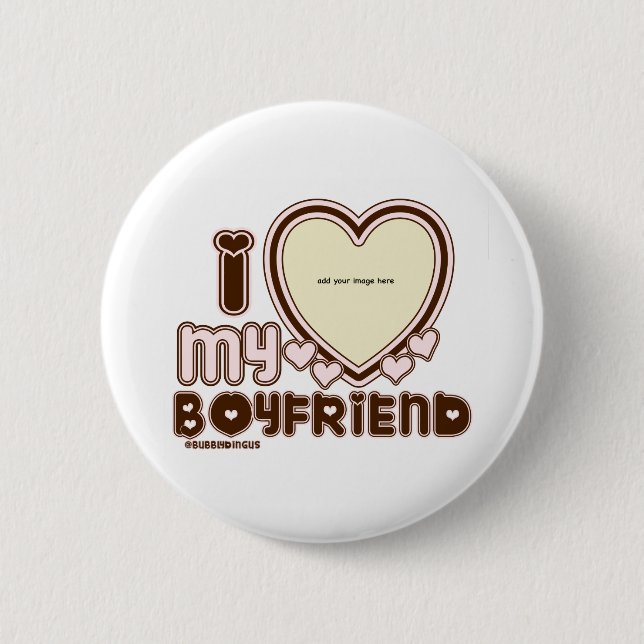 i luv brown bf button (Front)
