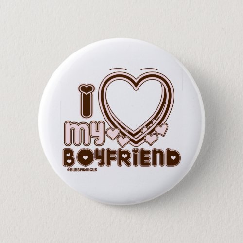 i luv brown bf button